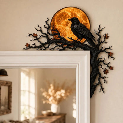 🐦‍⬛🐦‍⬛🌕 Raven Moon Halloween Corner Decor