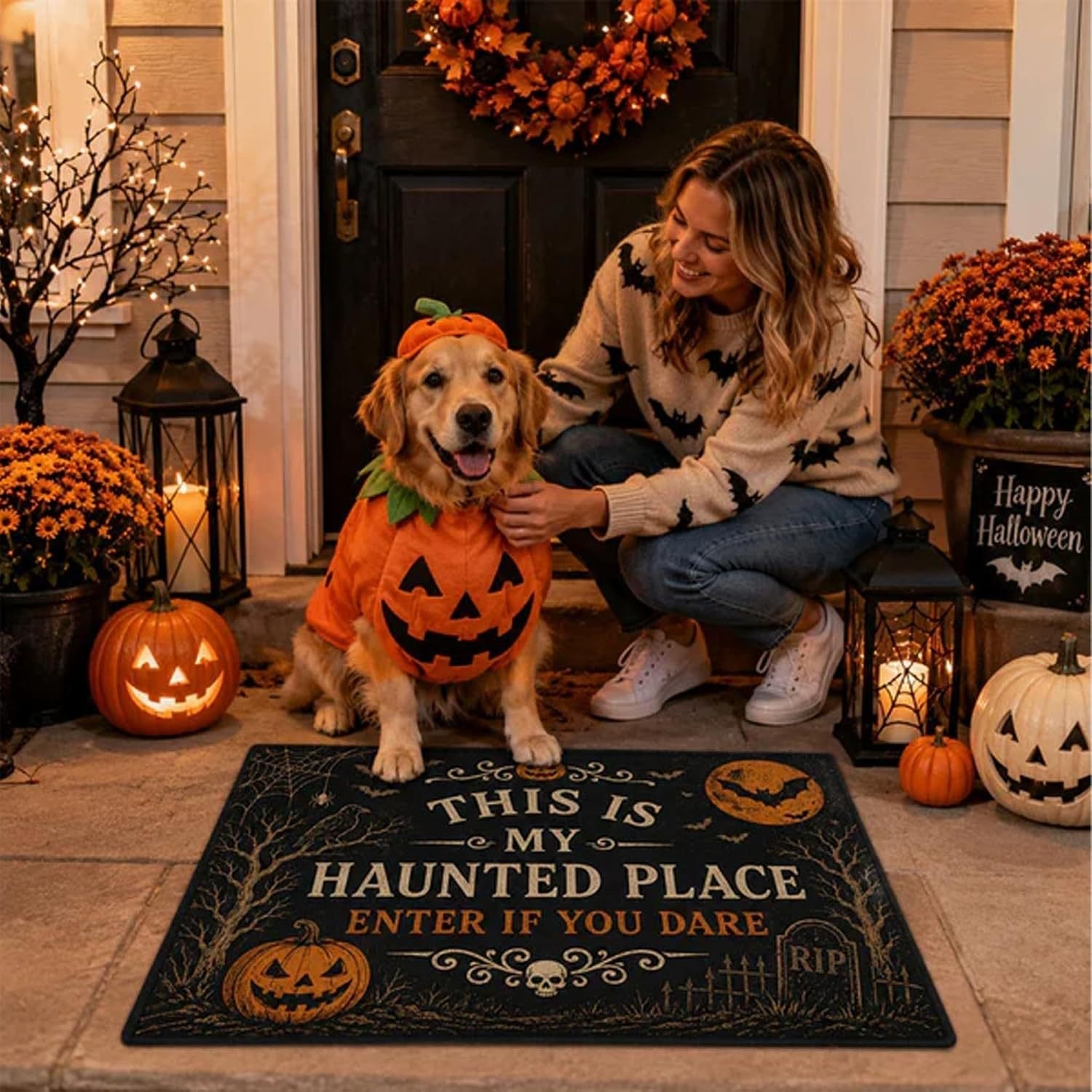🎃🦇 Welcome to Your Haunted Haven: This Is My Haunted Place Halloween Door Sign