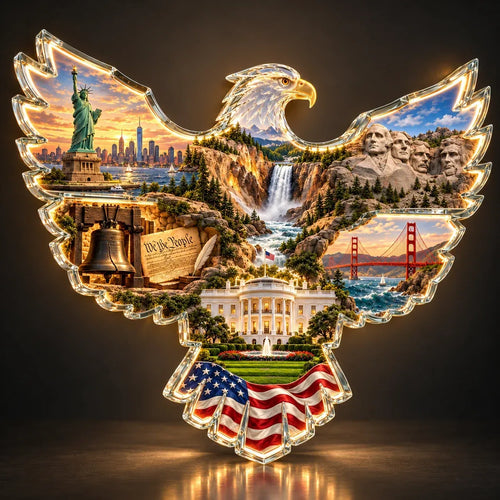 🦅American HeritageTM Lighted Eagle Wall Art ✨