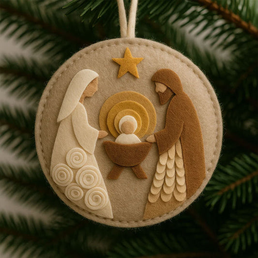 Nativity Felt Christmas Ornament