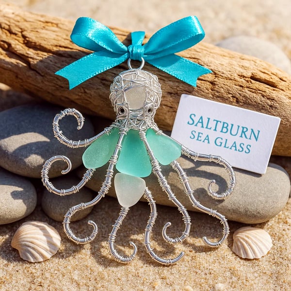🌊✨Sea Glass Marine Life Ornaments
