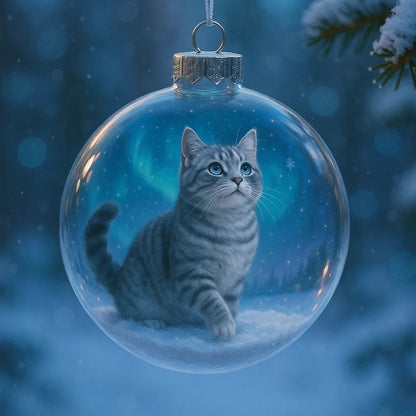 🔥Last Day 50% OFF - Cute Cat Christmas Glass Ornaments Collection