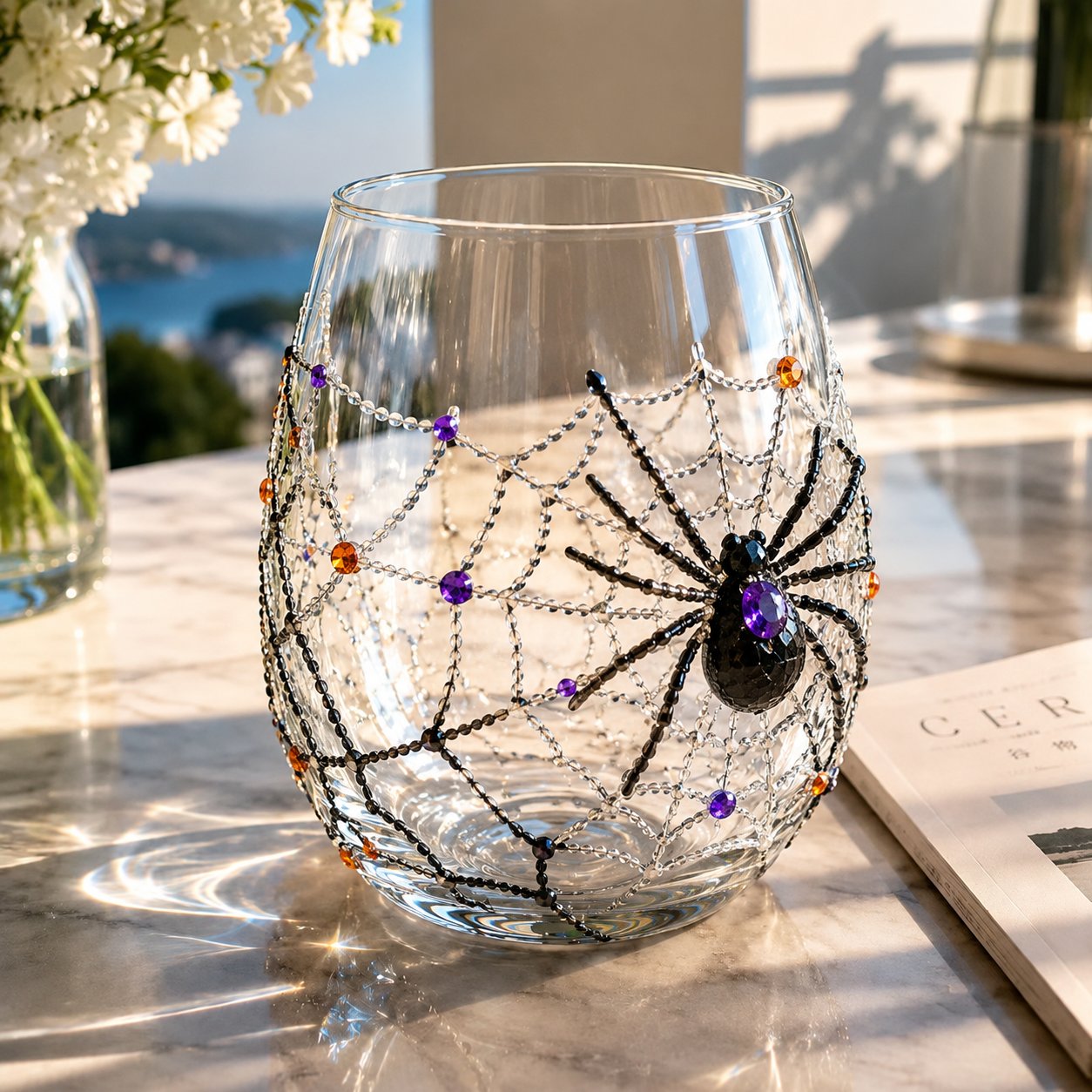 🎃 🎃 3D Halloween Artisan Glassware Collection | For Magical Halloween Sips, Eye-Catching 3D Details, Luminous Festive Party Moments & Cozy Fall Home Bar Glow