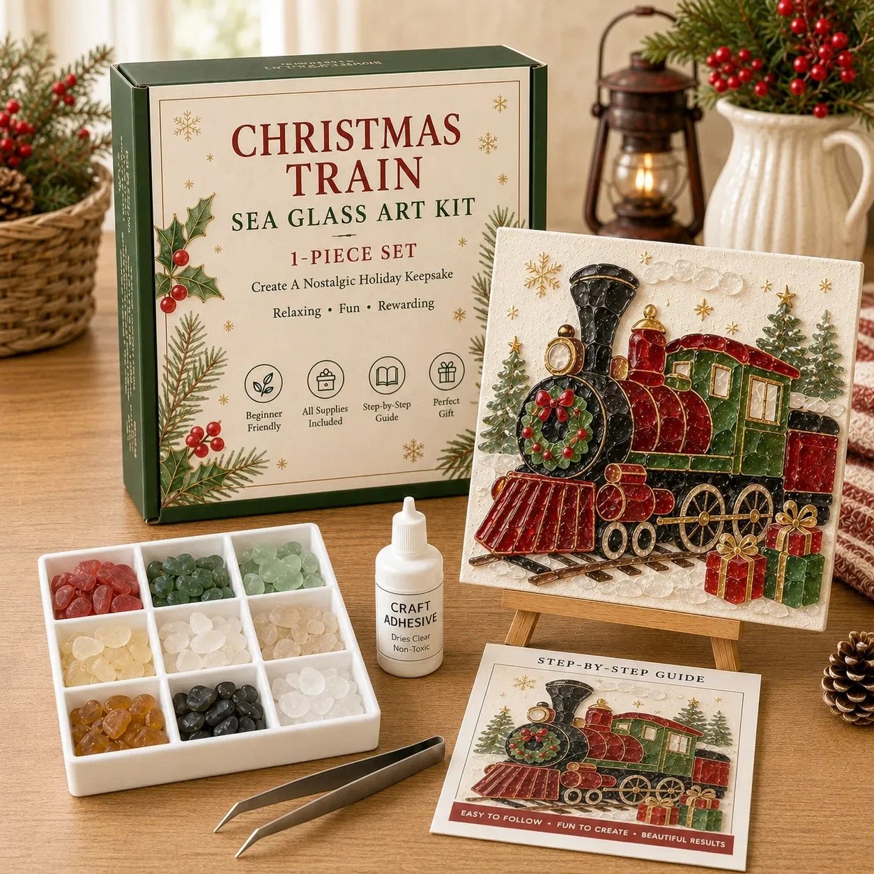 🔥🔥 LAST DAY 50% OFF 🎄 Christmas Sea Glass Art Kit