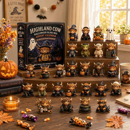 🎅🎅 2026 Christmas Gift 50% Off--🐮2026 Highland Cow Halloween Countdown Calendar