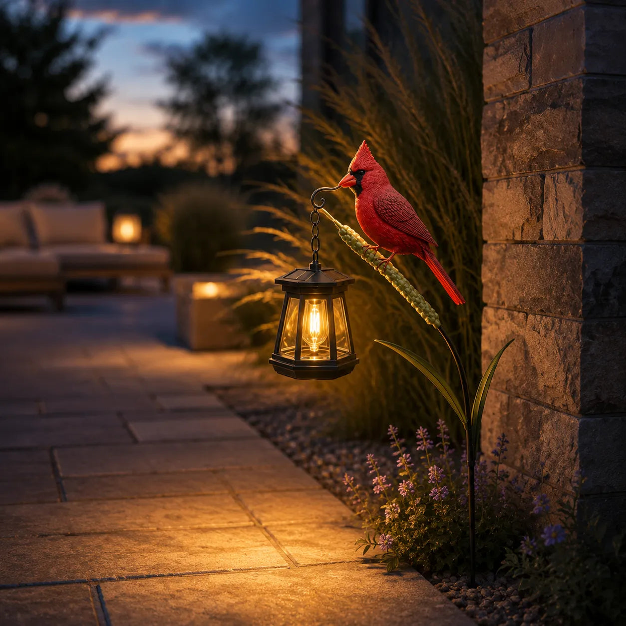 🐦 Cardinal Solar Light—A Beautiful Garden Light That Feels Full of Life