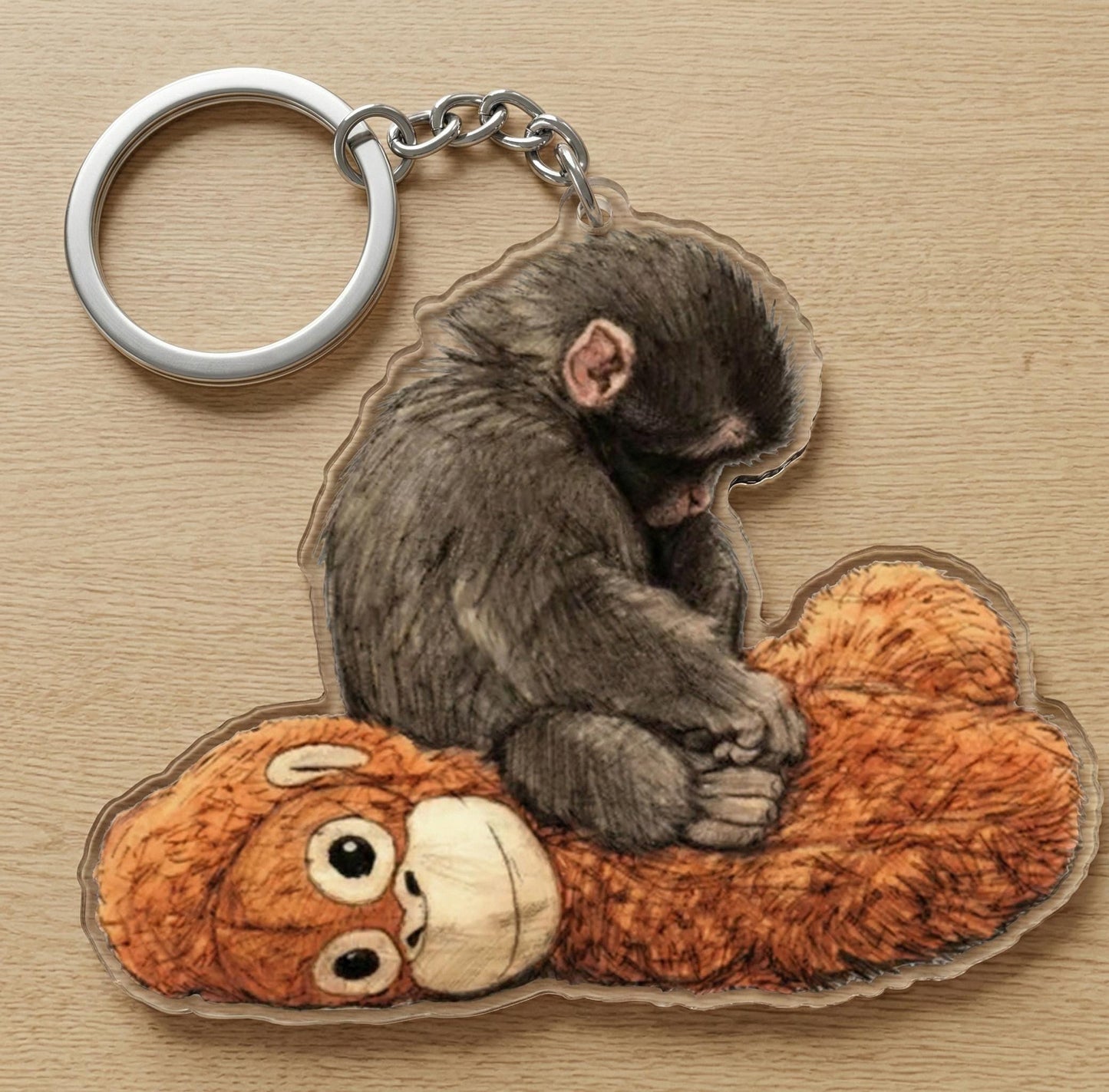 🔥Viral Punch Monkey Acrylic Keychain