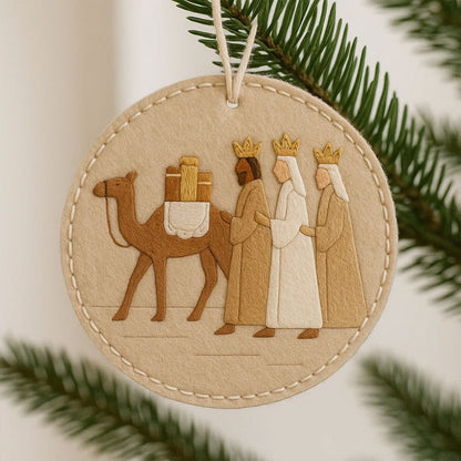 Nativity Felt Christmas Ornament
