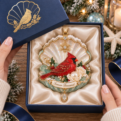 🎅🎅 2026 Christmas Gift 50% Off--Forever Treasured –  Coastal Cardinal Christmas Memorial Ornament Set