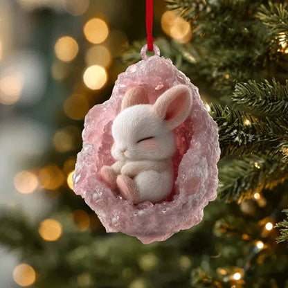 🎄Sleeping Woodland Animals Christmas Ornament