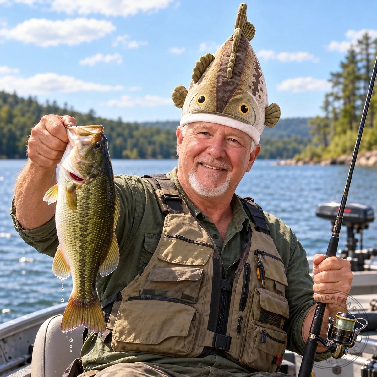 Bucketmouth Bass Fish Plush Hat – Funny Fishing Gift Limited Edition 2026