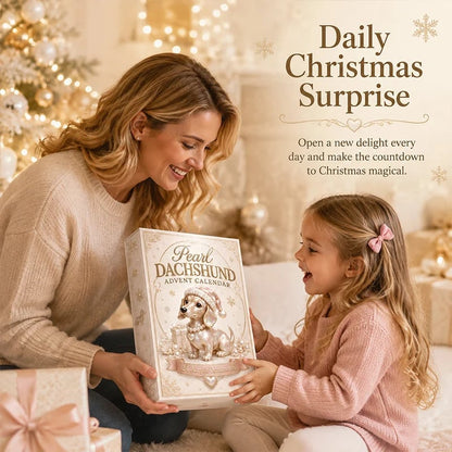 🎅🎅 2026 Christmas Gift 50% Off--2026 Pearl Dachshund Christmas Advent Calendar | 24-Day Dog-Themed Collectible Decor Gift Box
