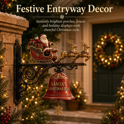 🎅 2026 Christmas Gift 50% Off--🎅 Santa Sleigh with Reindeer & Bell | 3D Christmas Outdoor Decoration