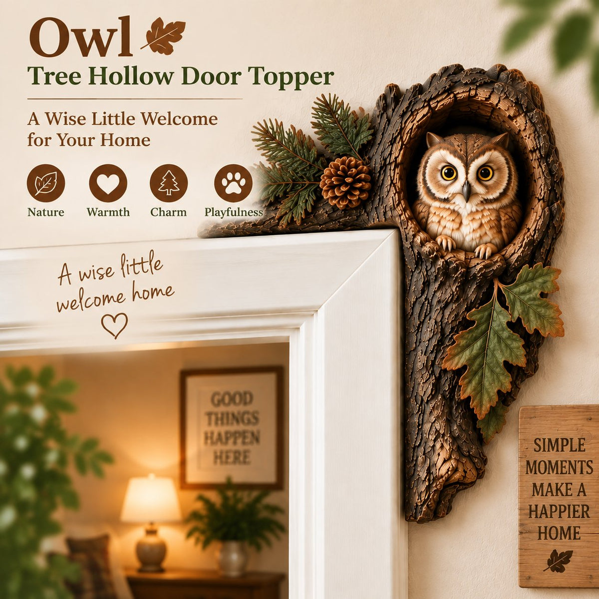 🎅 🎅2026 Christmas Gift 50% Off--⏰LAST DAY 50% OFF 🐿️ 3D Chipmunk Tree Hollow Door Topper | Woodland Animal Doorway Decor For Cozy Nature Homes
