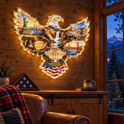 🦅American HeritageTM Lighted Eagle Wall Art ✨