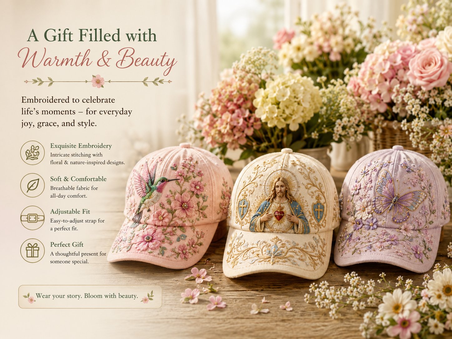 🎅 2026 Christmas Gift 50% Off--🌸🌿Garden Morning Cap  (✨2026 Limited Edition)