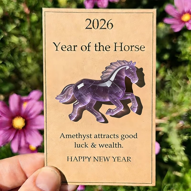 🐎💜Lucky Amethyst Crystal Horse —✨ A Symbol of Wisdom & Success (2026)