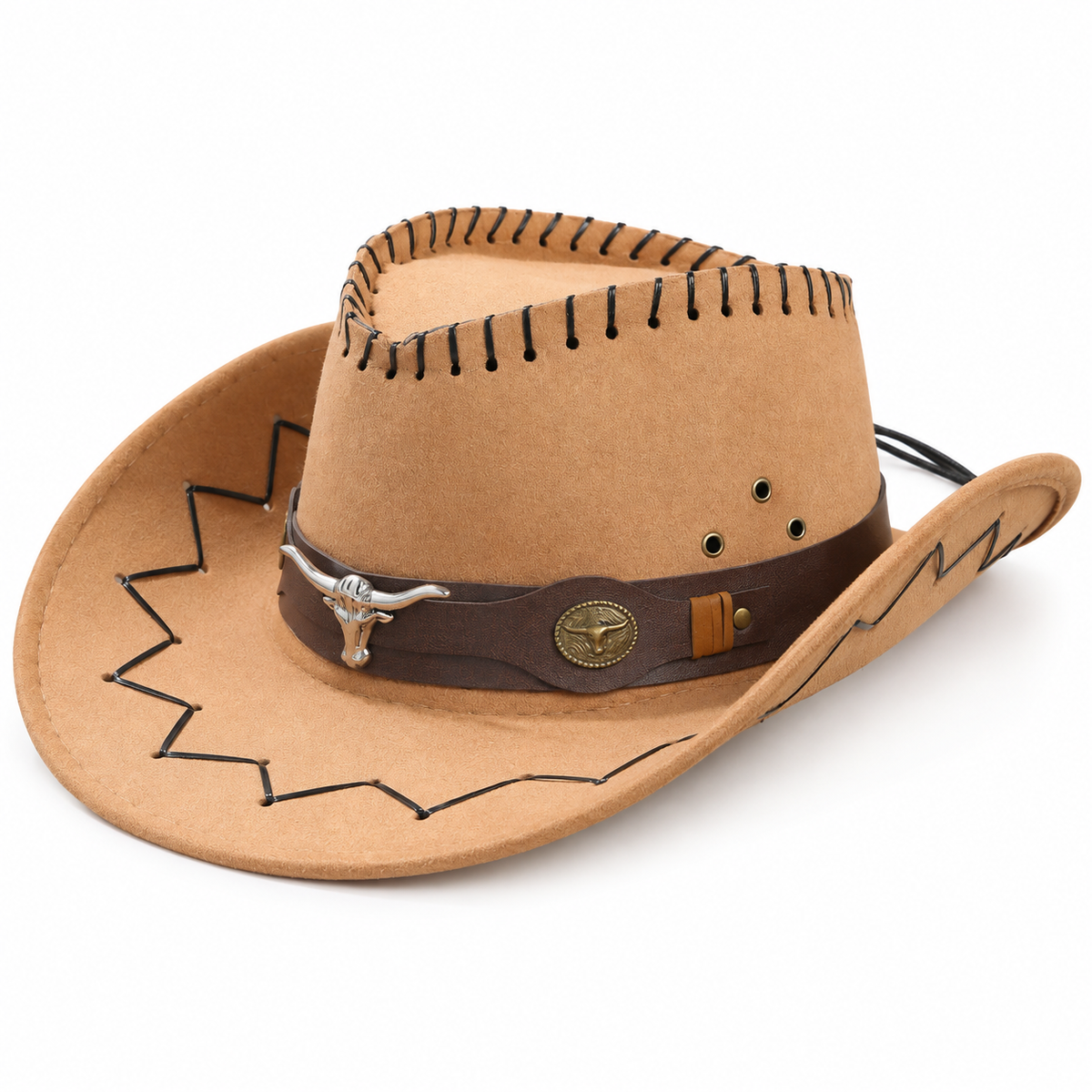 🤠 Longhorn Western Cowboy Hat – For the Spirit That Follows Its Own Trail