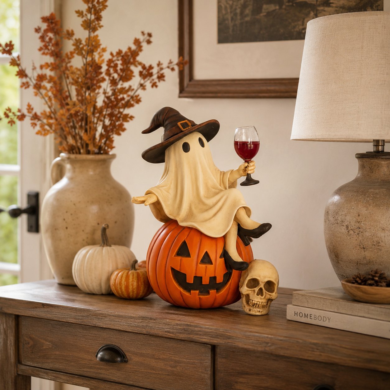 👻👻🍷Ghost Wine Night Halloween Decor