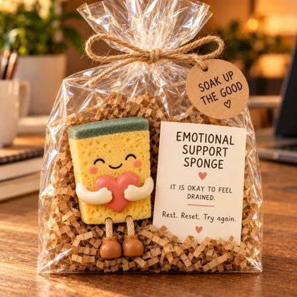 💖 Emotional Support Desk Companions 🎁 Funny Coworker Gift with Encouraging Message Card