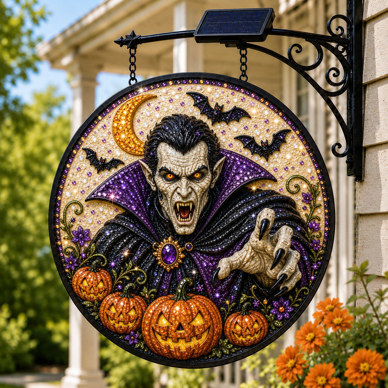 🎃🎃 Solar Halloween LED Hanging Sign Light 👻