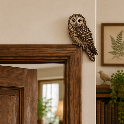 🦉 Wooden Owl Door Topper