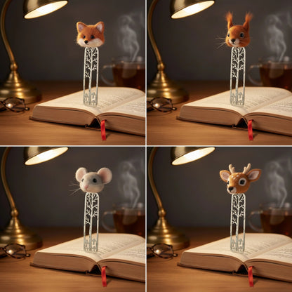 Forest Animal Felted Bookmark