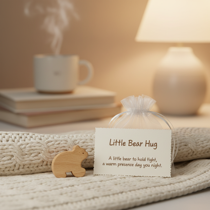 Little Bear Hug Figurine with Inspirational Card