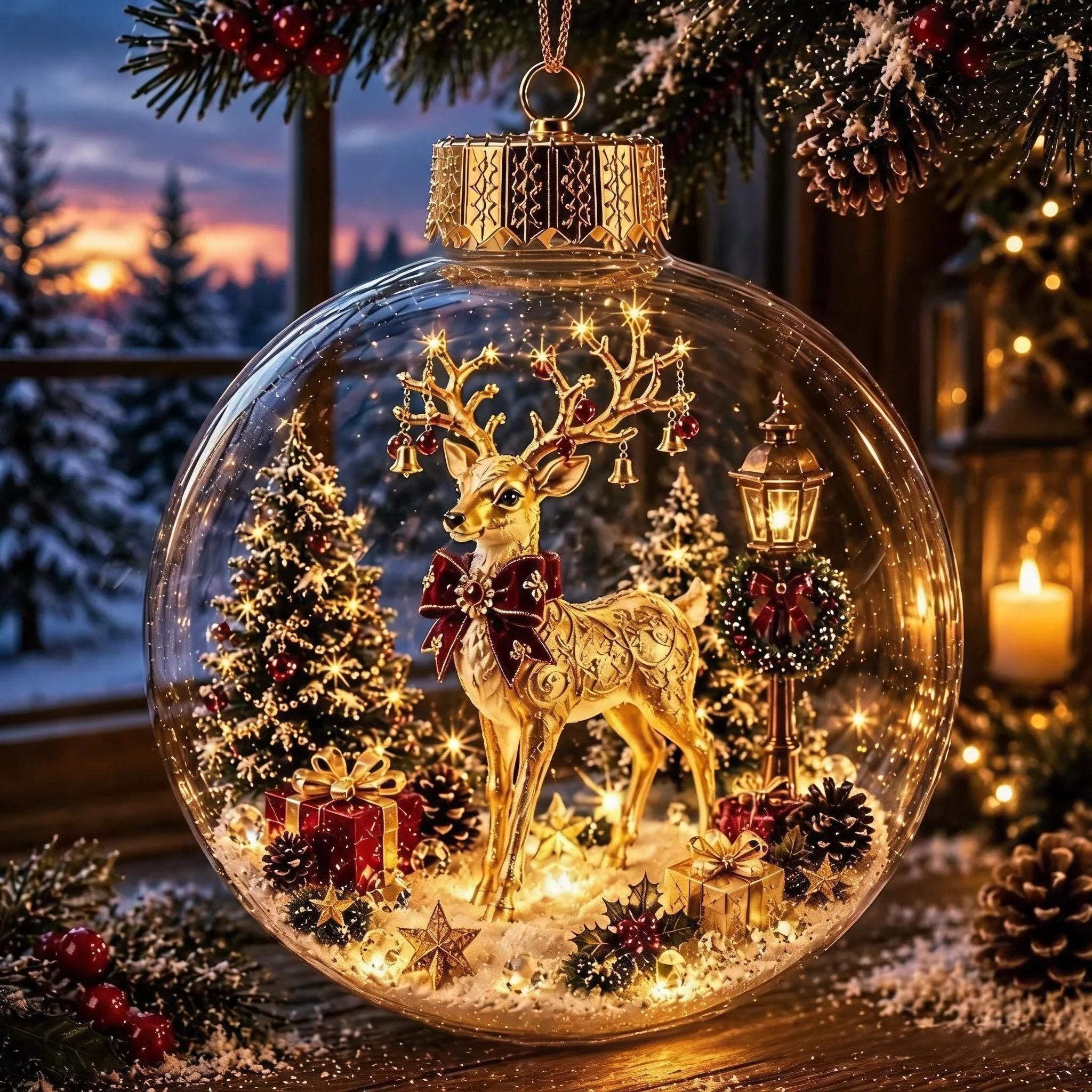 🎅🎅 2026 Christmas Gift 50% Off--Glowing Christmas Diorama Ornament
