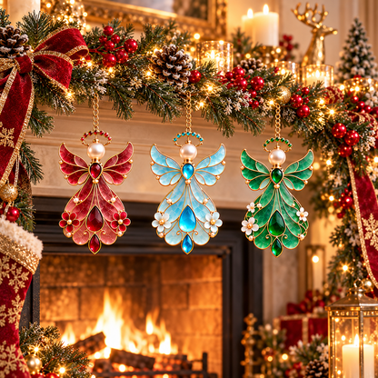 Birth Month Angel Christmas Ornaments – 12 Birthstone Colors