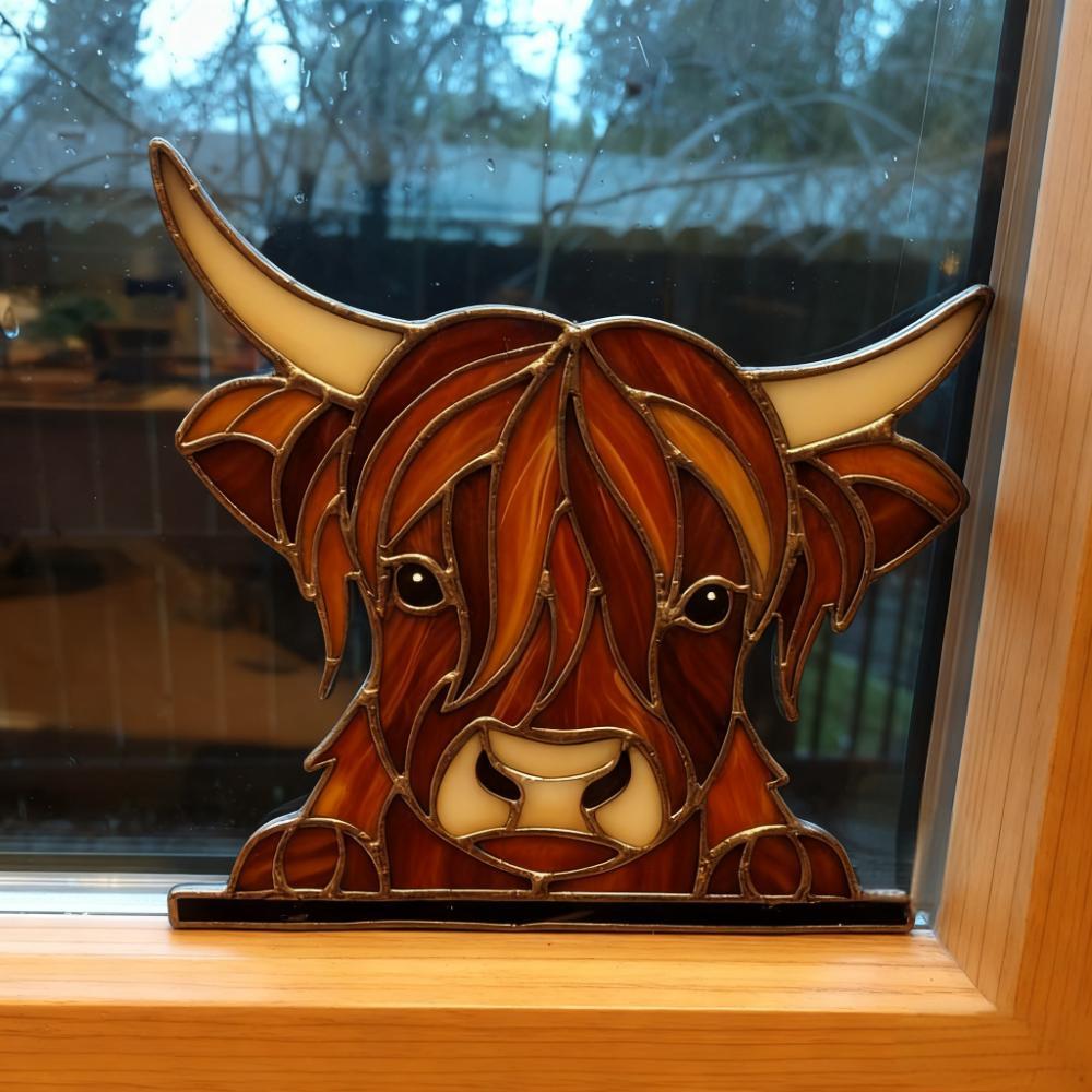 🐮Highland Cow Window Corner Decor