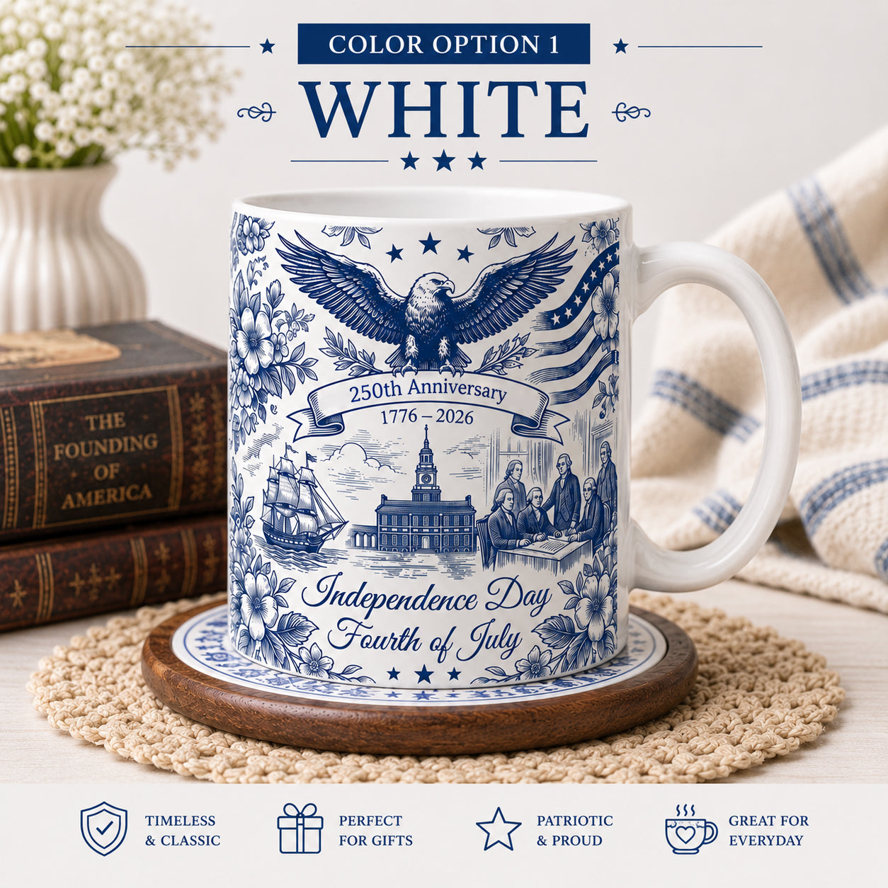 ☕Patriotic Semiquincentennial 1776-2026 Mug - 250 Years Anniversary Accent Mug