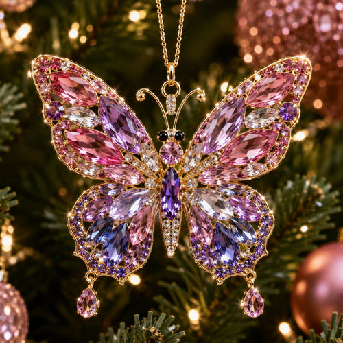 🎅🎅 2026 Christmas Gift 50% Off-- 💎 Luxury Crystal-Style Christmas Ornaments | Sparkling Gemstone Peacock, Butterfly & Bird Tree Decorations for Elegant Holiday Décor 🎄✨