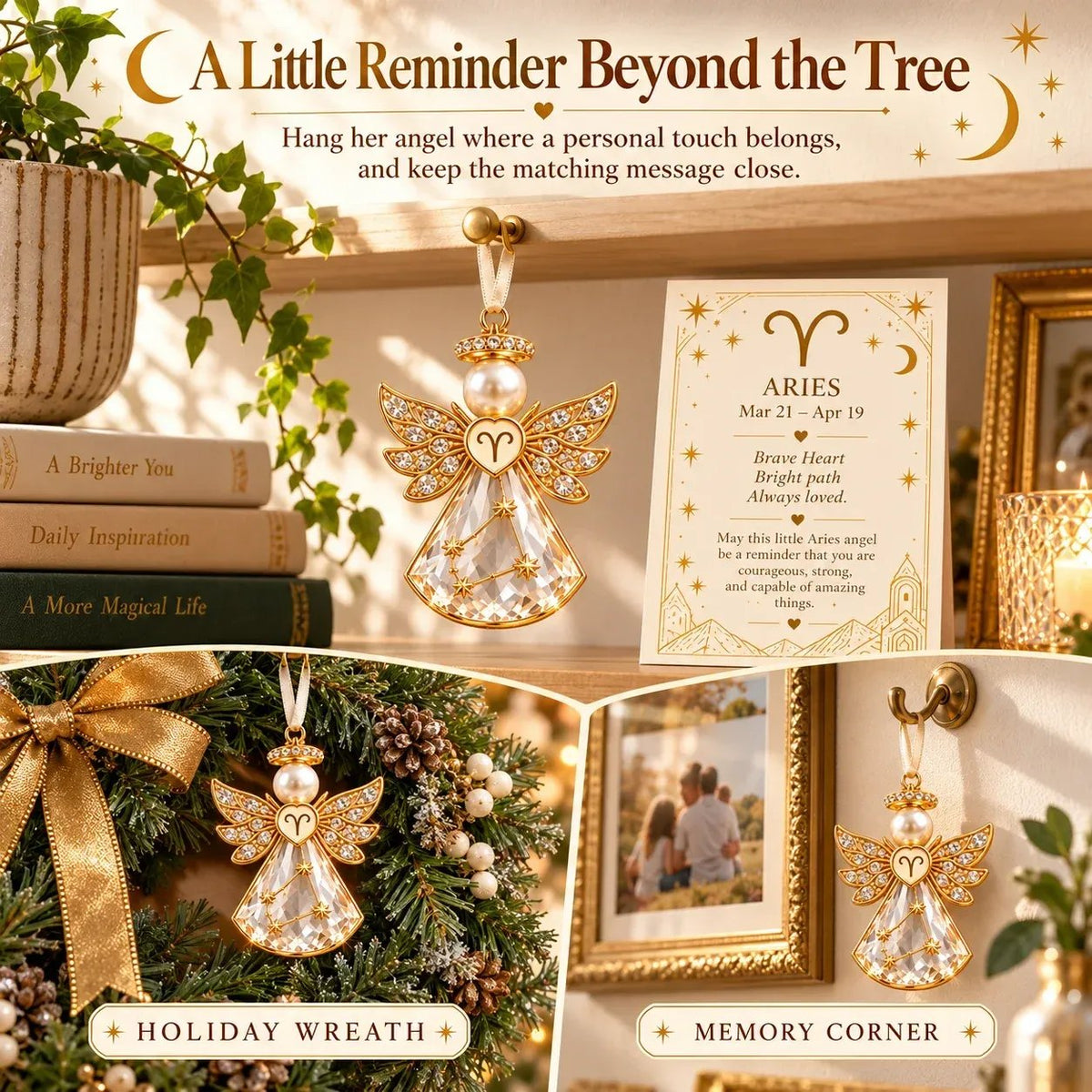 👼 Weihnachtliche Sternzeichen-Schutzengel-Erinnerungsstücke | 12 Sternzeichen mit juwelenfarbenen Designs & bedeutungsvollen Geschenkkarten ✨