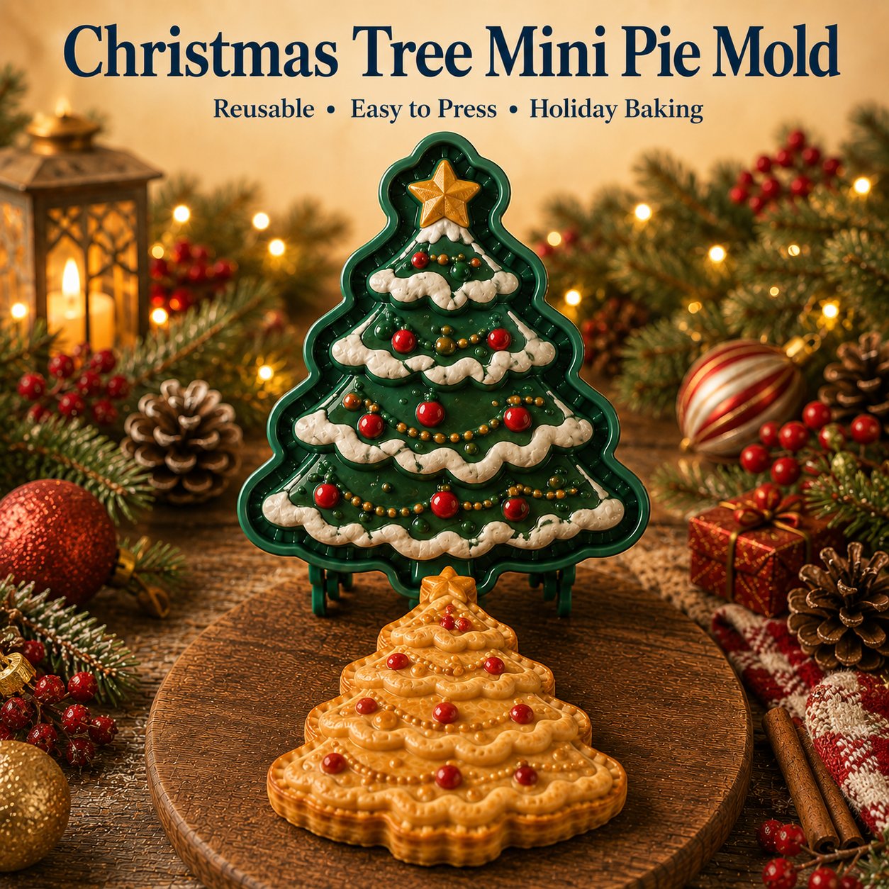 ⏳ Last Day49% OFF – 🎄 9-Design Christmas Mini Pie Mold Collection | Reusable Embossed Molds for Shaping Detailed Santa, Snowman, Reindeer, Tree & Holiday Pies 🥧✨