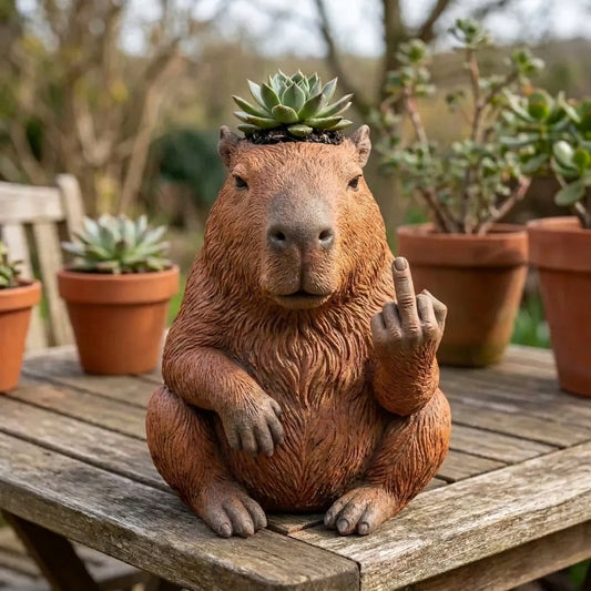 👀👀The "Zero F*cks" Capybara Planter