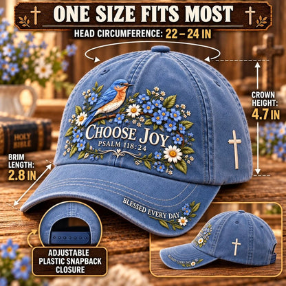✝️ Christian Faith & Nature Scripture Baseball Cap | Detailed Embroidery • Comfortable Fit 🧢