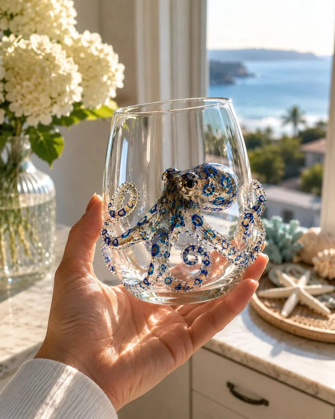 🎁🎁The Perfect Beach House Gift 🌊3D Ocean Animal Artisan Glassware Collection