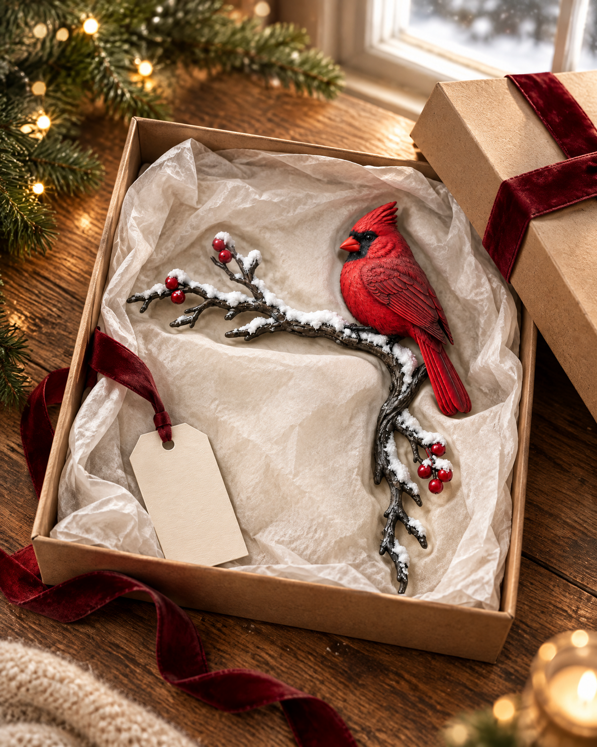 ❤️🐦Cardinal Winter Door Topper