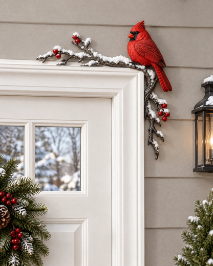 ❤️🐦Cardinal Winter Door Topper