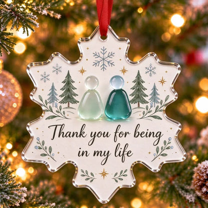 💗Handcrafted Snowflake Sea Glass Keepsake Ornament | A Meaningful Gift for Someone Special