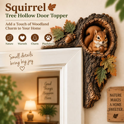 🎅 🎅2026 Christmas Gift 50% Off--⏰LAST DAY 50% OFF 🐿️ 3D Chipmunk Tree Hollow Door Topper | Woodland Animal Doorway Decor For Cozy Nature Homes