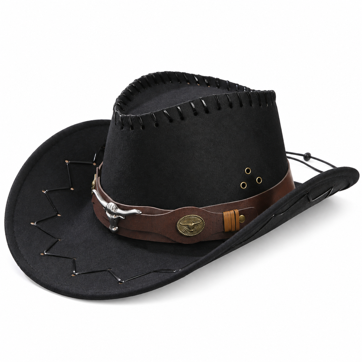 🤠 Longhorn Western Cowboy Hat – For the Spirit That Follows Its Own Trail