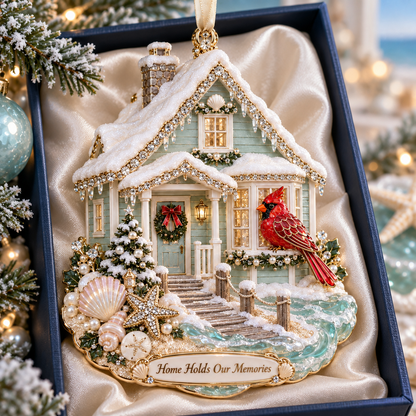 🎅 2026 Christmas Gift 50% Off--Forever Treasured –  Coastal Cardinal Christmas Memorial Ornament Set