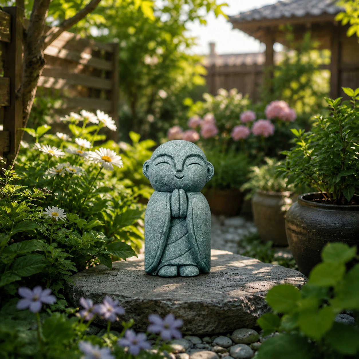 🧘Summer Sale 50% OFF🔥Handcrafted Mini Stone Zen Jizo Statue