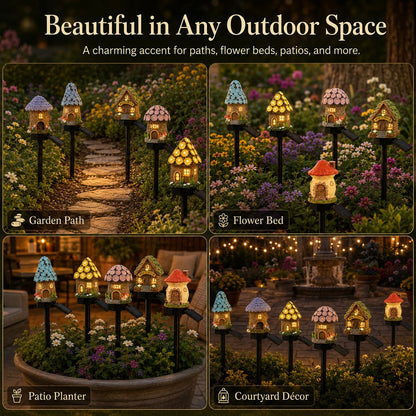 🍄Solar Fairy-Tale Mushroom Cottage Garden Light