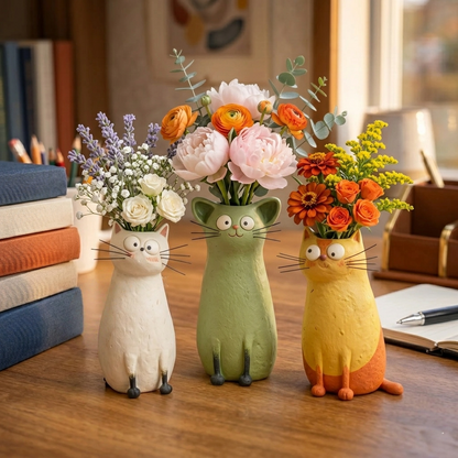 😻LAST DAY49% OFF -🔥 Handcrafted Mini Quirky Cat Vase