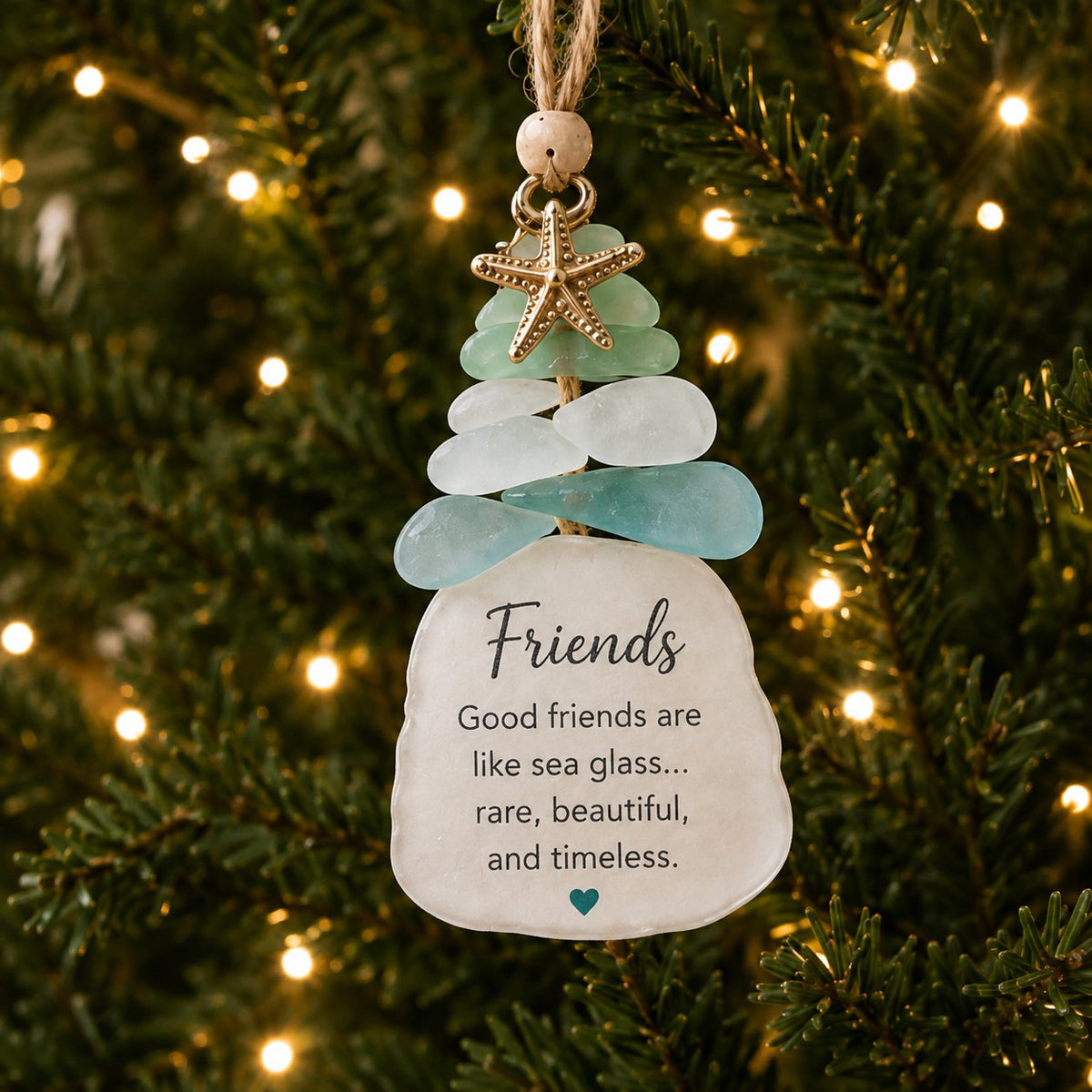 Ocean Blessings Sea Glass Christmas Ornaments