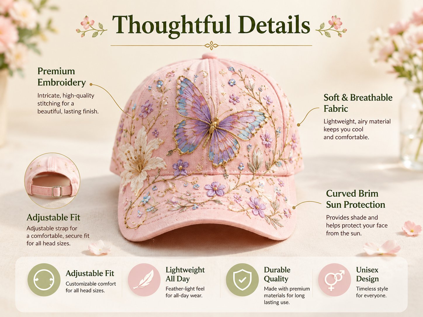 🎅 🎅 2026 Christmas Gift 50% Off--🌸🌿Garden Morning Cap  (✨2026 Limited Edition)
