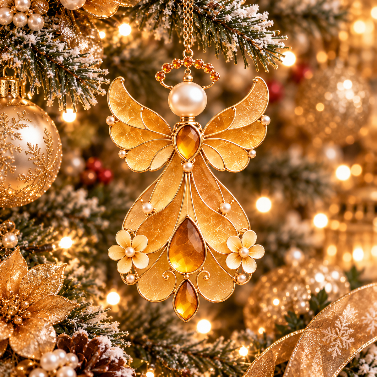 Birth Month Angel Christmas Ornaments – 12 Birthstone Colors